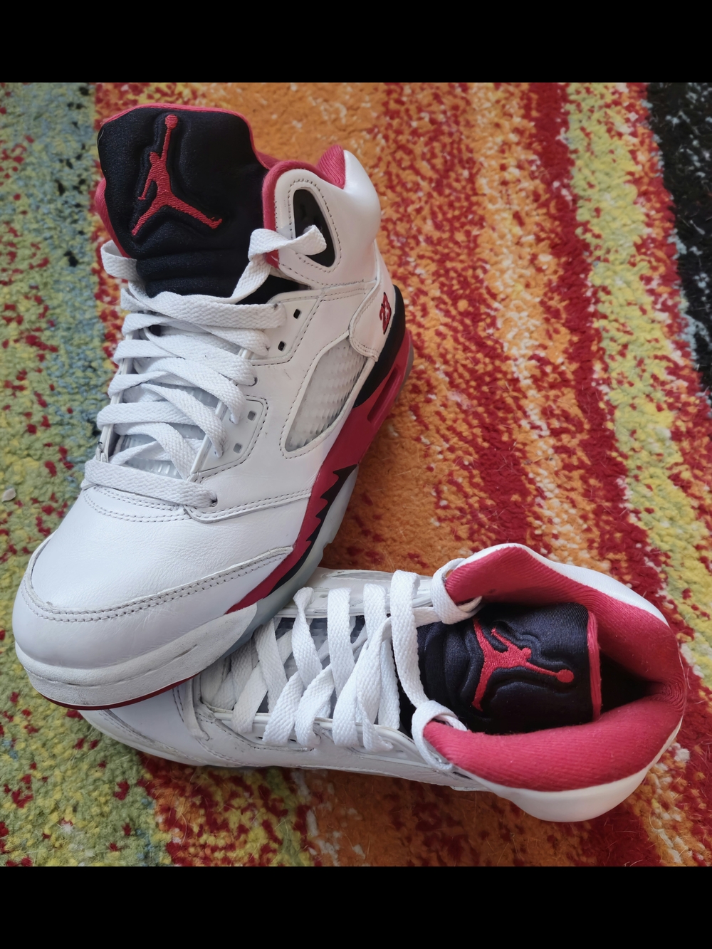 6Y/7.5W Nike Air Jordan 5 Retro in the "Fire Red"